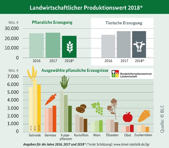 Landwirtschaftlicher Produktionswert 2018